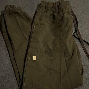 Black jogger scrub pants